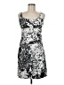 Bisou Bisou Print Silver Cocktail Dress Size 8 - photo 1
