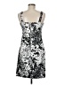 Bisou Bisou Print Silver Cocktail Dress Size 8 - photo 2