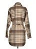 Elie Tahari Plaid Brown Coat Size XS - Sm - photo 2