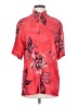 Ron Chereskin 100% Rayon Floral Red Short Sleeve Blouse Size S - photo 1
