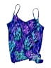 Mainstream Animal Print Purple Swimsuit Top Size 16 - photo 1
