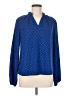 Shein Blue Long Sleeve Blouse Size 6 - photo 1