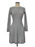 Topshop Solid Gray Casual Dress Size 8 - photo 1