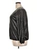 JM Collection Silver Long Sleeve Blouse Size 2X - photo 5