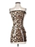 Unbranded Animal Print Tan Cocktail Dress Size XXS (estimated) - photo 1