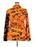 Unbranded 100% Polyester Print Orange Long Sleeve Blouse Size 2XL - photo 2