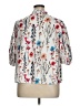 Unbranded 100% Polyester Floral Ivory 3/4 Sleeve Blouse Size 0X - photo 2