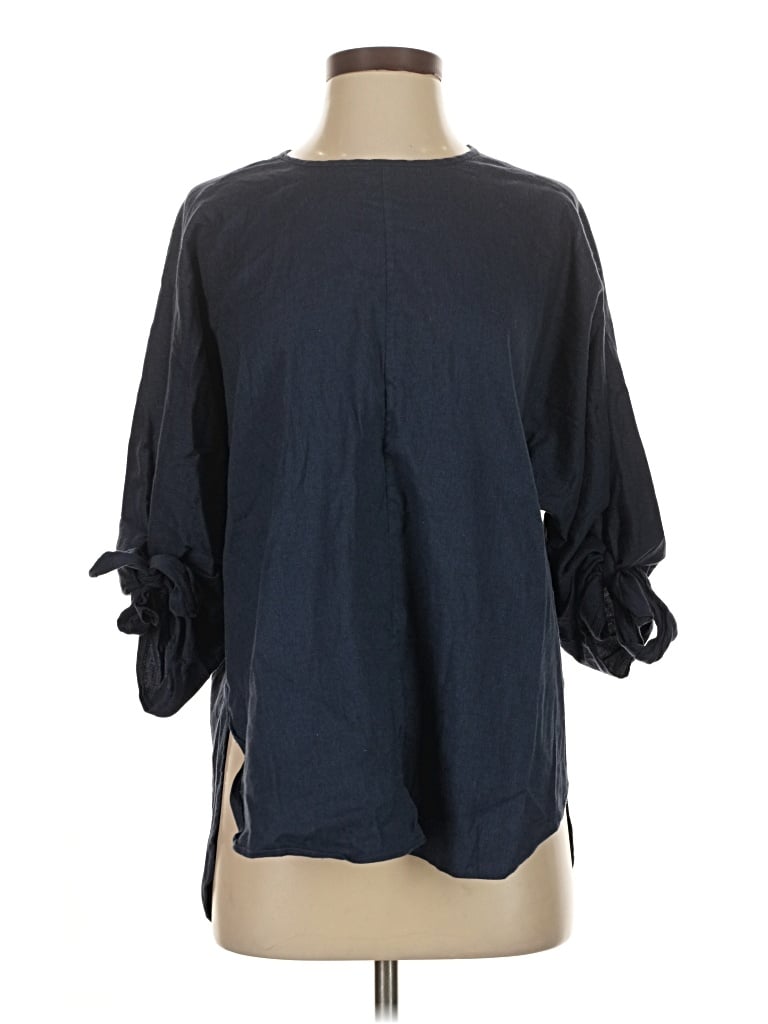 Pre-owned Tibi 3/4 Sleeve Blouse In Black