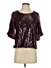 Assorted Brands 100% Polyester Burgundy 3/4 Sleeve Top Size S - photo 1