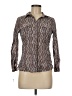 Assorted Brands Animal Print Brown Long Sleeve Blouse Size 6 - photo 1