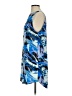 Leith 100% Polyester Graphic Blue Cocktail Dress Size S - photo 5