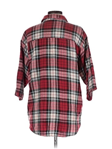 Basic Editions 3/4 Sleeve Button-Down Shirt (view 2)