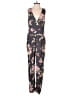 Leith 100% Rayon Floral Black Jumpsuit Size XS - photo 1