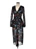 NSR 100% Polyester Floral Black Cocktail Dress Size M - photo 1