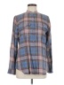 Chaps 100% Viscose Plaid Blue Long Sleeve Button-Down Shirt Size M - photo 1