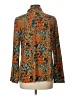Ellen Tracy Floral Orange Long Sleeve Blouse Size L - photo 2