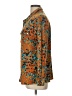 Ellen Tracy Floral Orange Long Sleeve Blouse Size L - photo 5
