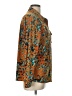 Ellen Tracy Floral Orange Long Sleeve Blouse Size L - photo 4