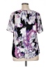 I Heart Ronson 100% Polyester Purple Short Sleeve Blouse Size XL - photo 2