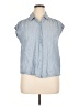 Fortune + Ivy Blue Sleeveless Button-Down Shirt Size XL - photo 1