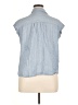 Fortune + Ivy Blue Sleeveless Button-Down Shirt Size XL - photo 2
