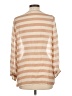 Joie Stripes Tan 3/4 Sleeve Blouse Size L - photo 2