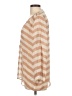 Joie Stripes Tan 3/4 Sleeve Blouse Size L - photo 5