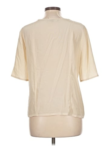 BCBGMAXAZRIA Short Sleeve Silk Top (view 2)