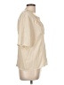 BCBGMAXAZRIA 100% Silk Ivory Short Sleeve Silk Top Size L - photo 4