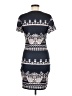 Shein Graphic Blue Casual Dress Size 6 - photo 2