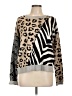 Peyton Jensen Animal Print Silver Pullover Sweater Size L - photo 1