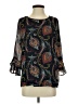 Valerie Stevens 100% Polyester Black 3/4 Sleeve Blouse Size S - photo 1