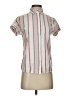 Marine Layer Stripes Silver Red Short Sleeve Blouse Size XS - photo 1