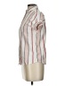 Marine Layer Stripes Silver Red Short Sleeve Blouse Size XS - photo 5