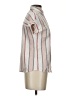 Marine Layer Stripes Silver Red Short Sleeve Blouse Size XS - photo 4
