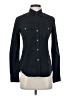 Theory Blue Black Long Sleeve Button-Down Shirt Size 2 - photo 1