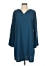 Bobeau 100% Polyester Solid Teal Casual Dress Size L - photo 1