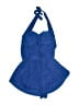 Aqua Green Solid Blue One Piece Swimsuit Size XXS (estimated) - photo 1