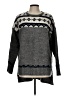 Ann Taylor LOFT Chevron-herringbone Gray Pullover Sweater Size L - photo 1