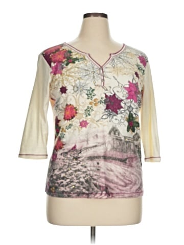 Hillard & Hanson 3/4 Sleeve Top (view 1)