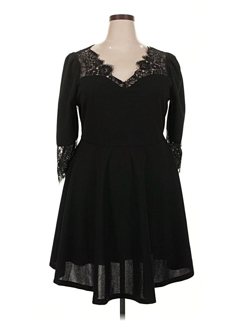 Pre-owned Shein Curve Cocktail Dress In Black