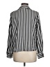 Shein Stripes Black Long Sleeve Blouse Size 6 - photo 2