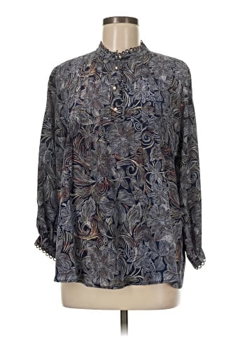 Johnny Was Long Sleeve Silk Top (view 1)
