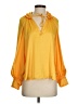 By Anthropologie 100% Polyester Yellow Long Sleeve Blouse Size S - photo 1