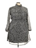 Indulge 100% Polyester Silver 3/4 Sleeve Top Size 3X - photo 1