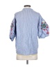 Taleen Blue 3/4 Sleeve Blouse Size 4 - photo 2