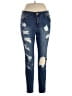 Forever 21 Plus Hearts Blue Jeans Size 14 - photo 1