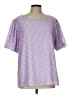 Umgee 100% Polyester Purple Short Sleeve Blouse Size L - photo 1