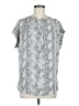 Adrienne Vittadini 100% Polyester Paisley Gray Short Sleeve Blouse Size M - photo 1