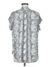 Adrienne Vittadini 100% Polyester Paisley Gray Short Sleeve Blouse Size M - photo 2